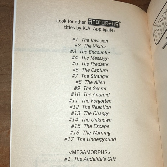 Vintage Animorphs children’s series- book #9 The Secret - Picture 4 of 6